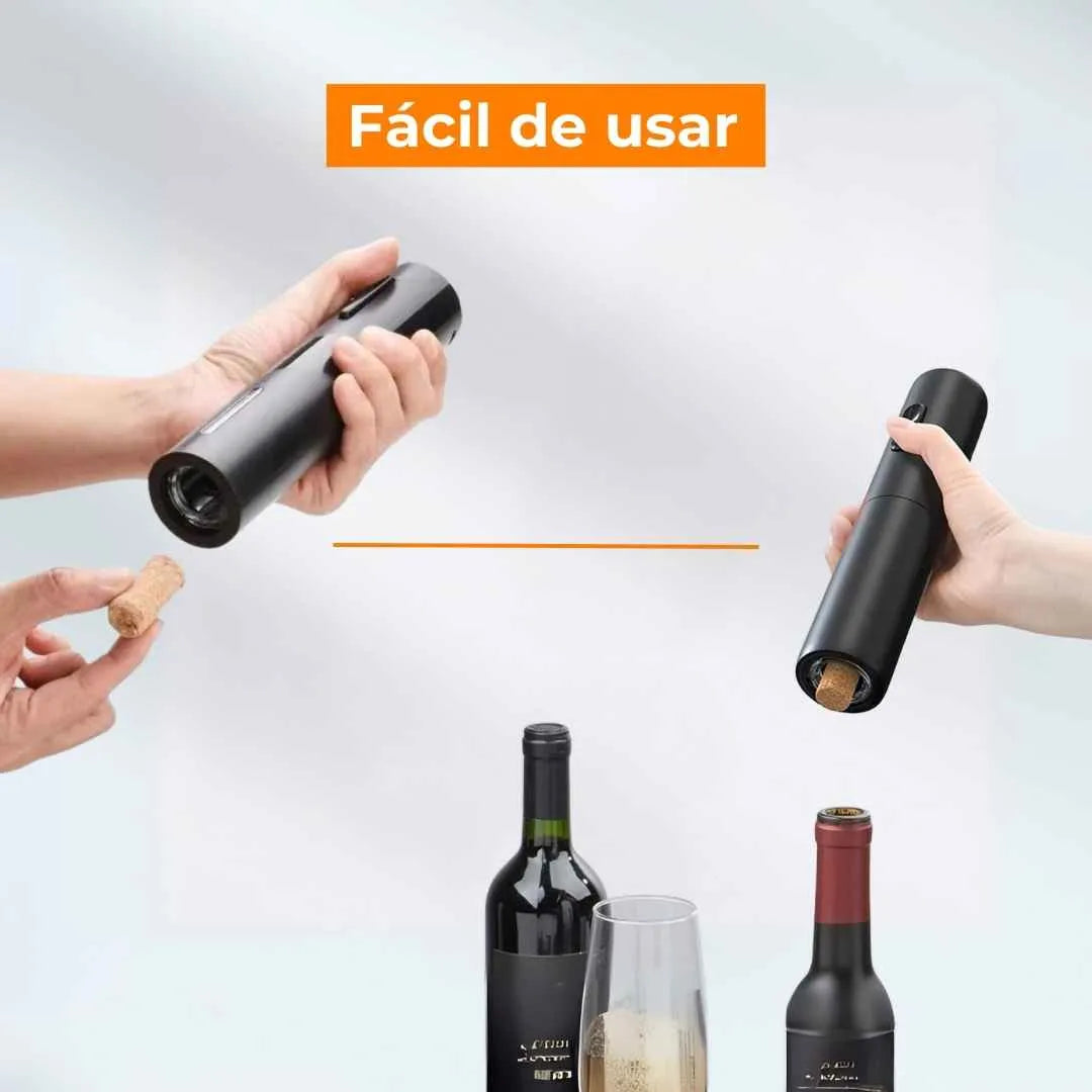 Abridor de Vinho Elétrico ™ ORIGINAL + 3 Brindes Grátis